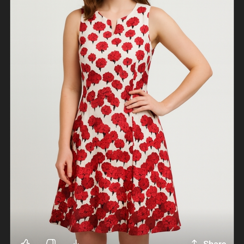 Long Tall Sally Elegant Sleeveless Floral Dress - 8 - Picture 1 of 6